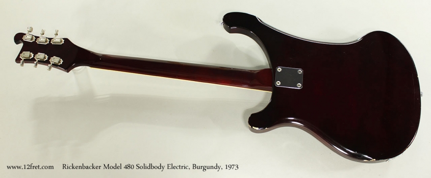 Rickenbacker Model 480 Solidbody Electric, Burgundy, 1973 Full Rear View