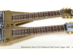 Rickenbacker Electro D12 Doubleneck Steel Guitar Copper, 1953   Front String Cover Open