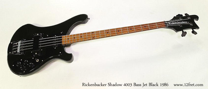 Rickenbacker Shadow 4003 Bass Jet Black 1986  Full Front View