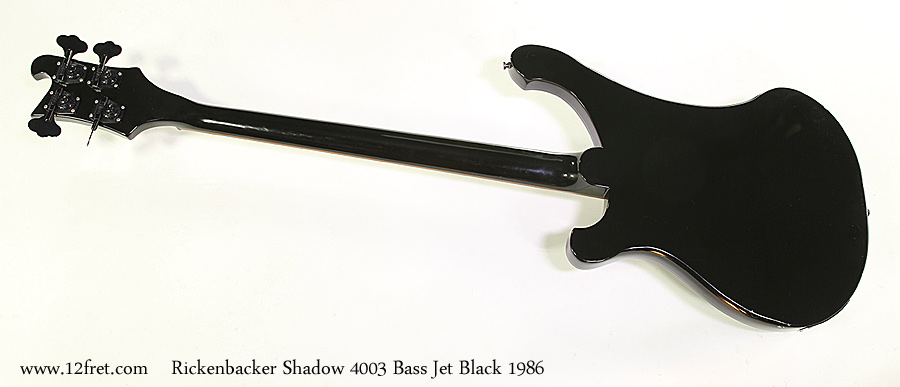 Rickenbacker Shadow 4003 Bass Jet Black 1986  Full Rear View
