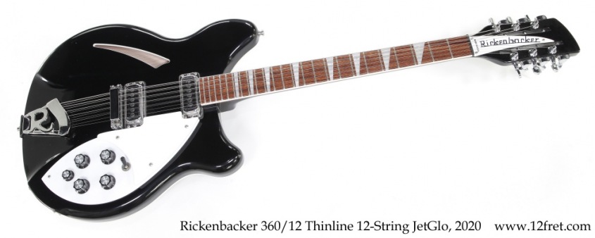 Rickenbacker 360/12 Thinline Electric 12-String JetGlo, 2020 Full Front View