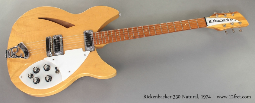 Rickenbacker 330 Natural 1974 full front view