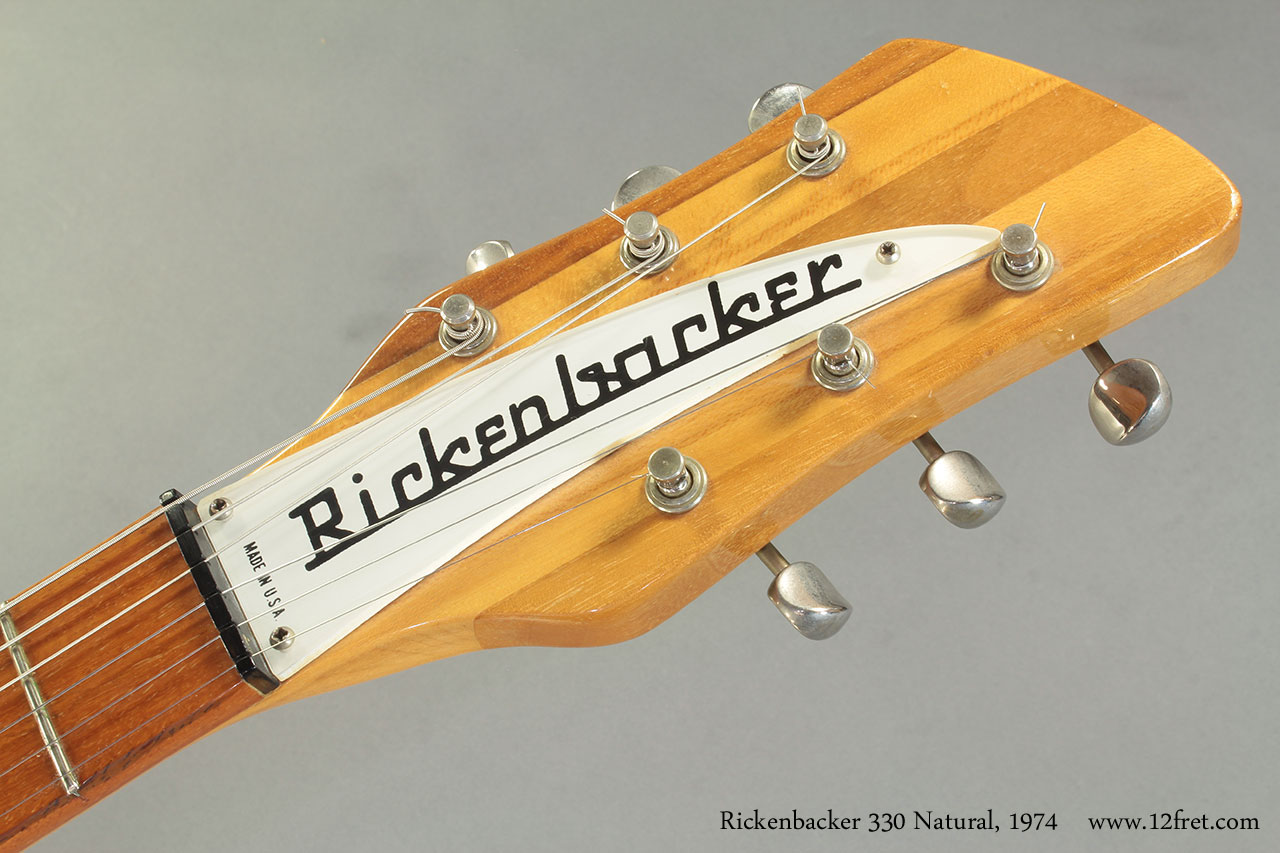 Rickenbacker 330 Natural 1974 head front