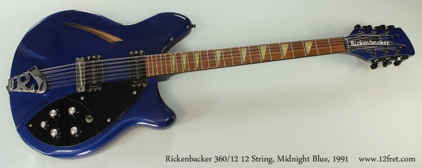 Rickenbacker 360/12 12 String, Midnight Blue, 1991 Full Front View