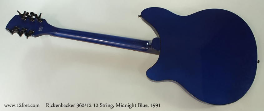 Rickenbacker 360/12 12 String, Midnight Blue, 1991 Full Rear View