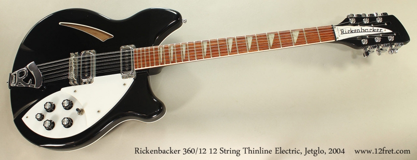 Rickenbacker 360/12 12 String Thinline Electric, Jetglo, 2004 Full Front View