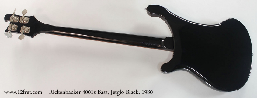 Rickenbacker 4001s Bass, Jetglo Black, 1980 Full Rear View