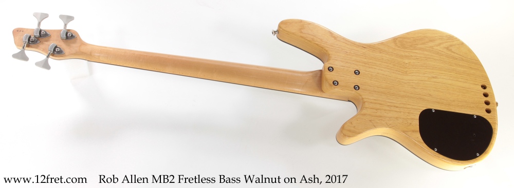 Rob Allen MB2 Fretless Walnut on Ash 2017 www.12fret