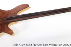 Rob Allen MB2 Fretless Bass Walnut on Ash, 2017 Full Front View