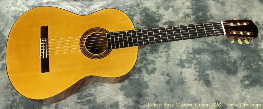 Robert Ruck Classical Guitar 1969 full front view