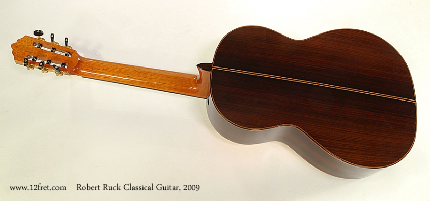 Robert Ruck Classical Guitar, 2009 Full Rear View