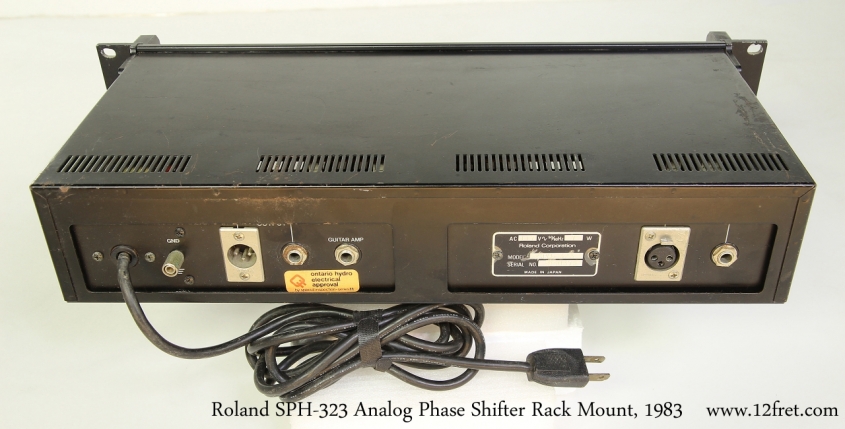 Roland SPH-323 Analog Phase Shifter Rack Mount, 1983   Top Rear View