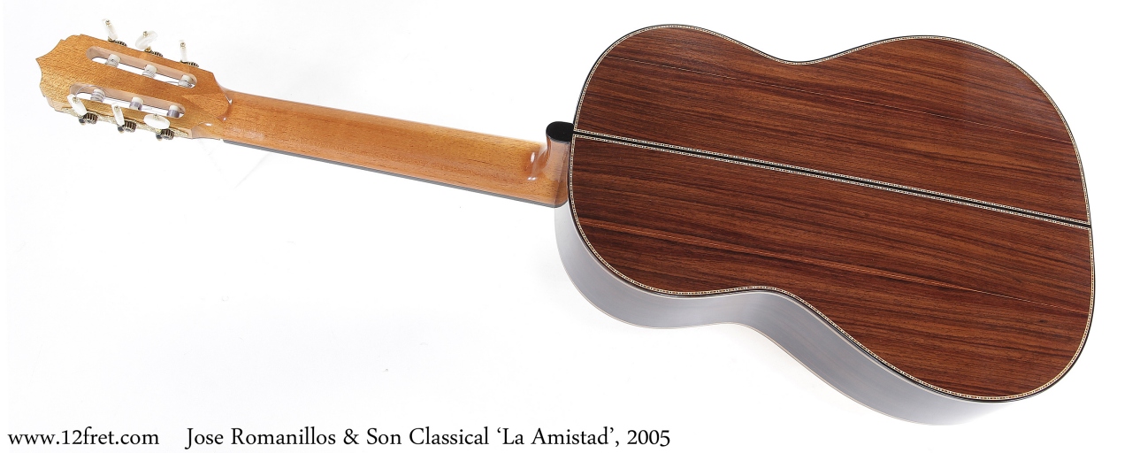 Jose Romanillos & Son Classical 'La Amistad', 2005 Full Rear View