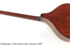 Ron Belanger Celtic Bouzouki Natural, 2007 Full Rear View