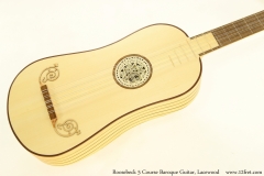 Roosebeck 5 Course Baroque Guitar, Lacewood Top View