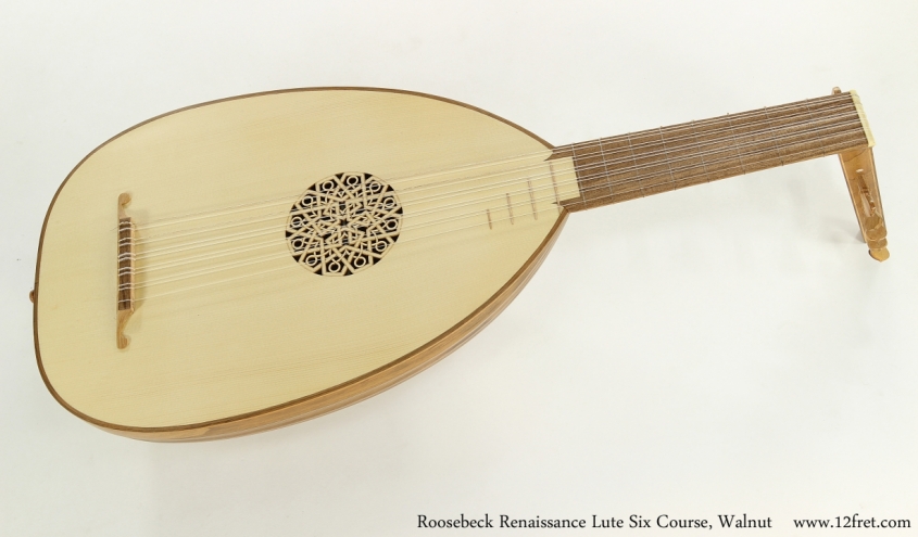 Roosebeck Renaissance Lute Six Course, Walnut  Full Front View