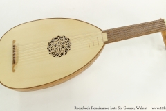 Roosebeck Renaissance Lute Six Course, Walnut  Full Front View