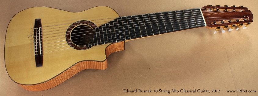 Edward Rusnak 10-String Alto Classical Guitar, 2012 full front view
