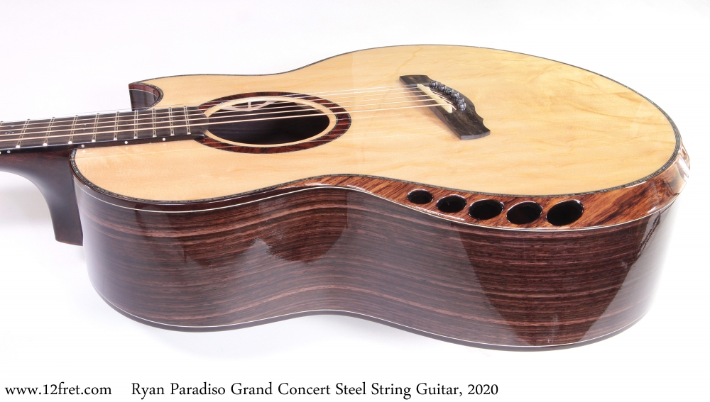 Ryan Paradiso Grand Concert Steel String Guitar, 2020 Ryan Bevel View