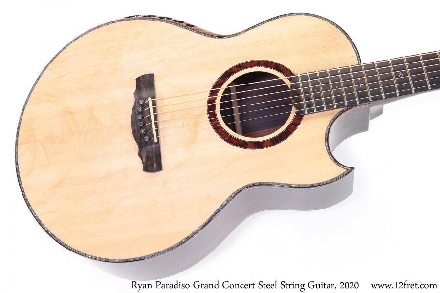Ryan Paradiso Grand Concert Steel String Guitar, 2020 Top View