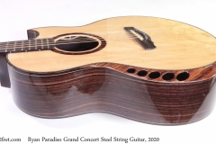 Ryan Paradiso Grand Concert Steel String Guitar, 2020 Ryan Bevel View