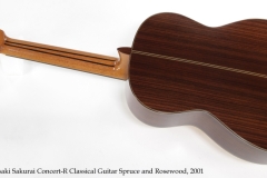 Masaki Sakurai Concert-R Classical Guitar Spruce and Rosewood, 2001 Full Rear View