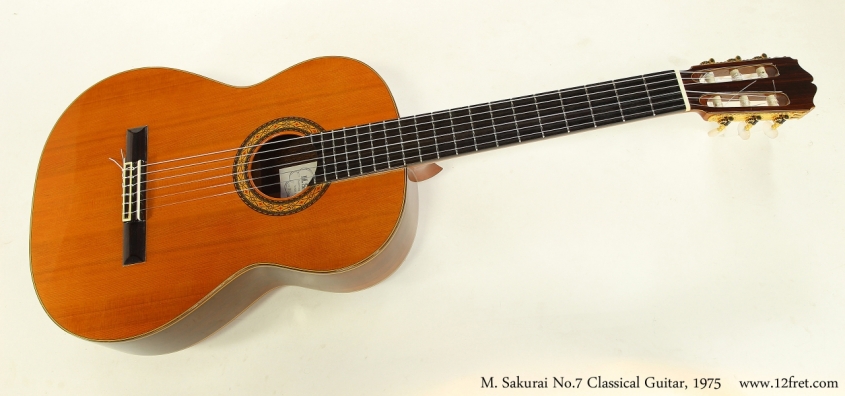 M. Sakurai No.7 Classical Guitar, 1975  Full Front View