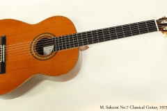 M. Sakurai No.7 Classical Guitar, 1975  Full Front View