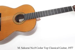 M. Sakurai No.8 Cedar Top Classical Guitar, 1977 Full Front View