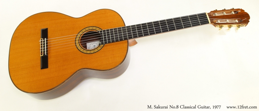 M. Sakurai No.8 Classical Guitar, 1977  Full Front View