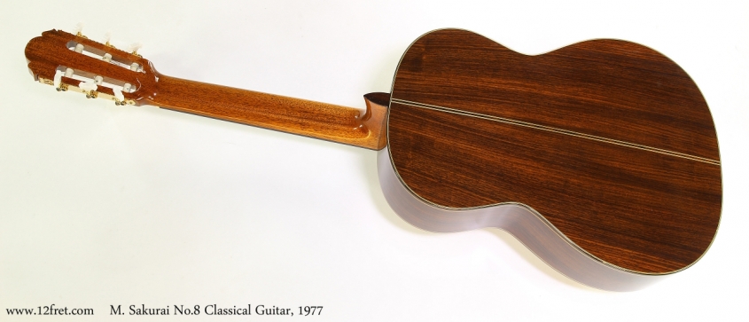 M. Sakurai No.8 Classical Guitar, 1977  Full Rear View