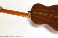 M. Sakurai No.8 Classical Guitar, 1977  Full Rear View