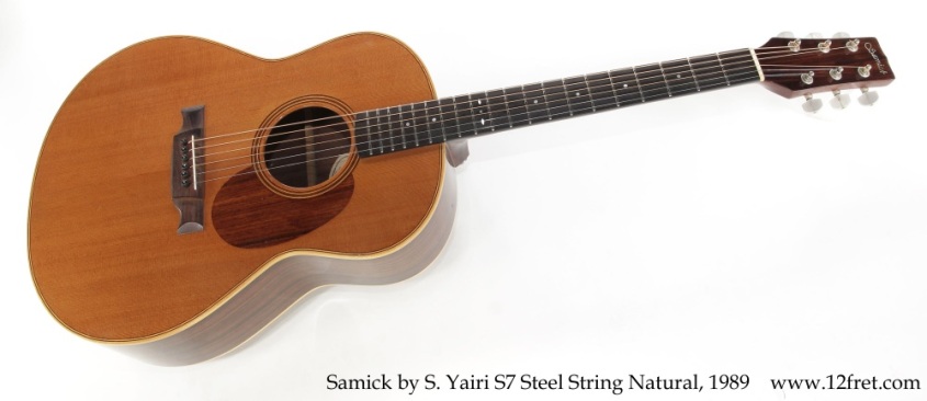 Samick by S. Yairi S7 Steel String Natural, 1989 Full Front View