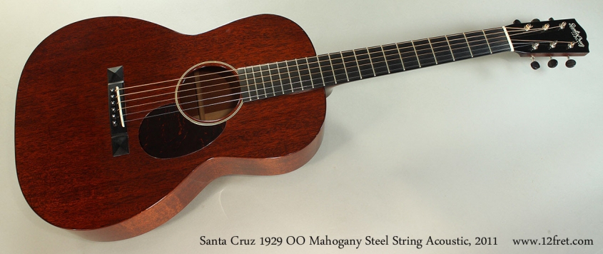 Santa Cruz 1929 OO Mahogany Steel String Acoustic, 2011 Full Front View