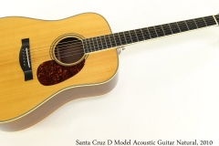 Santa Cruz D Model Acoustic Guitar Natural, 2010 Full Front View