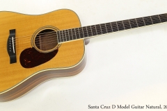 Santa Cruz D Model Guitar Natural, 2012   Full Front View