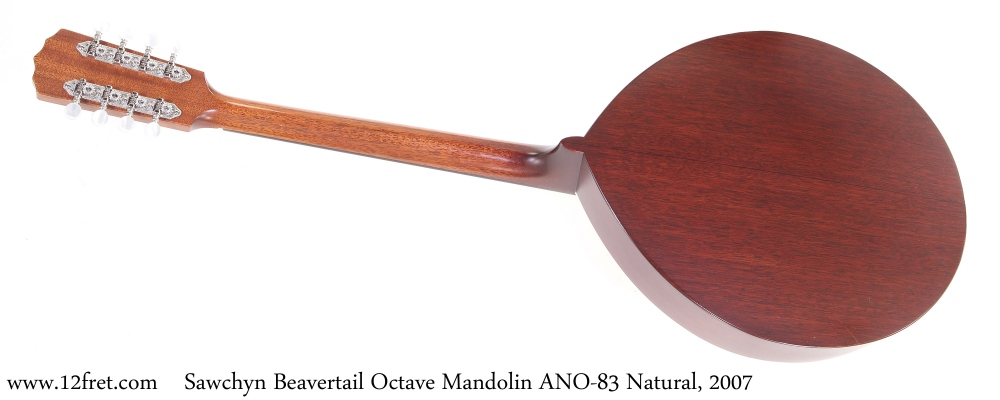 Sawchyn Beavertail Octave Mandolin ANO-83 Natural, 2007 Full Rear View