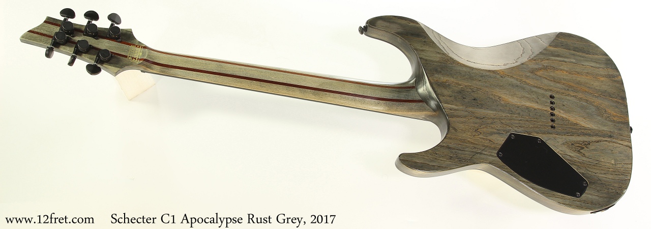 Schecter C1 Apocalypse Rust Grey, 2017 Full Rear View