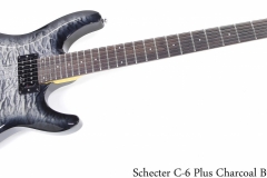 Schecter C-6 Plus Charcoal Burst Full Front View