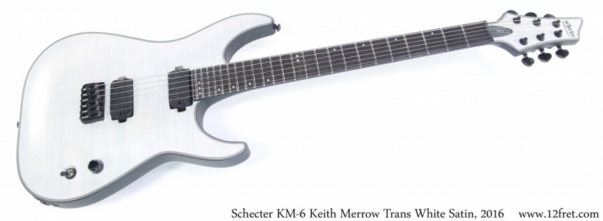 Schecter KM6 Keith Merrow Trans White Satin, 2016 Full Front View