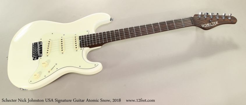 Schecter Nick Johnston USA Signature Guitar Atomic Snow, 2018 Full Front View