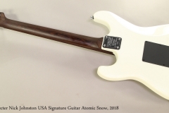 Schecter Nick Johnston USA Signature Guitar Atomic Snow, 2018 Full Rear VIew