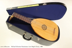 Michael Schreiner Renaissance Lute Maple Cherry, 1980    Full Front View