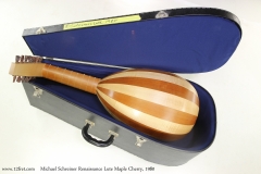 Michael Schreiner Renaissance Lute Maple Cherry, 1980    Full Rear View