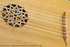 Michael Schreiner Renaissance Lute Maple Cherry, 1980    Rose and Bridge