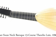 Schreiner Swan Neck Baroque 13-Course Theorbo Lute, 1996 Full Rear View