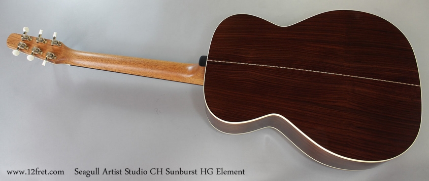 Seagull Artist Studio CH Sunburst HG Element Full Rear View