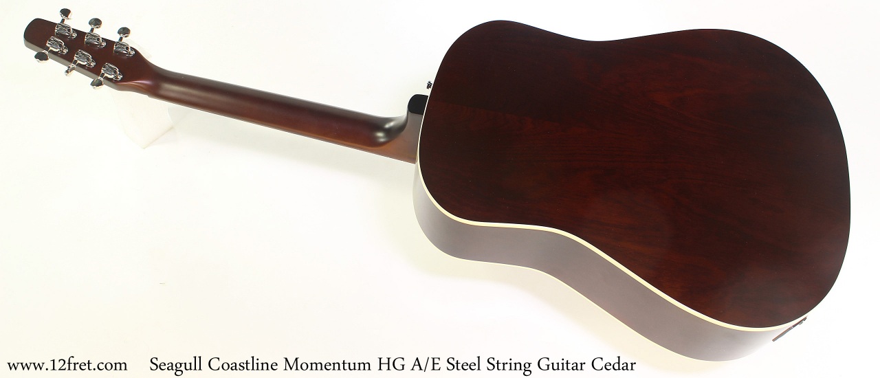 Seagull Coastline Momentum HG A/E Steel String Guitar Cedar Full Rear View
