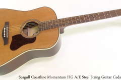 Seagull Coastline Momentum HG A/E Steel String Guitar Cedar Full Front View