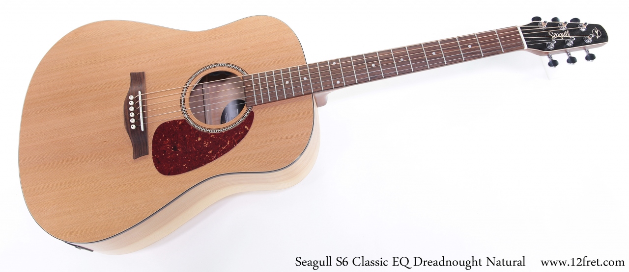 Seagull S6 Classic EQ Dreadnought Natural Full Front View
